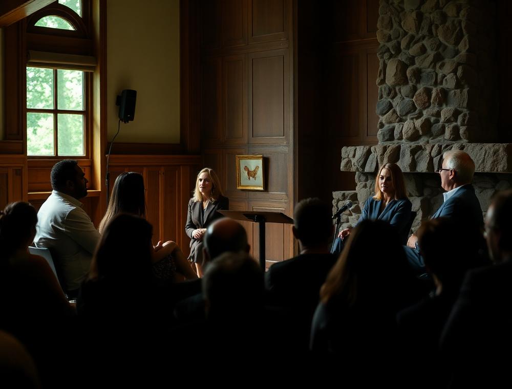 A panel discussion during a Vela gathering